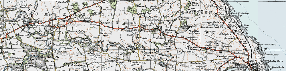 Old map of Woodlands in 1926