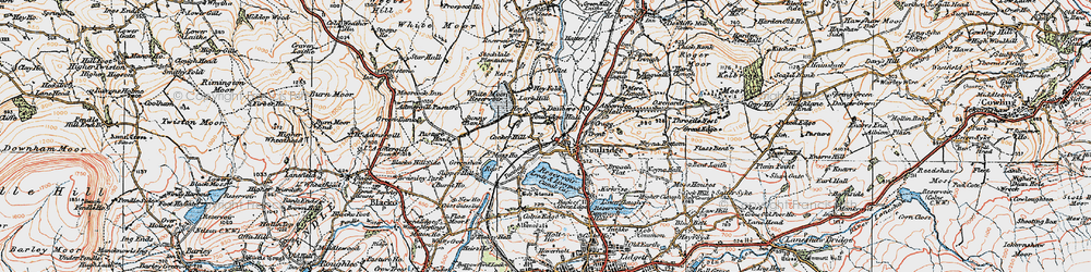 Old map of Foulridge in 1924