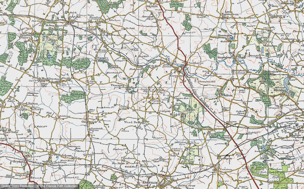 Old Map of Foundry Hill, 1921 in 1921