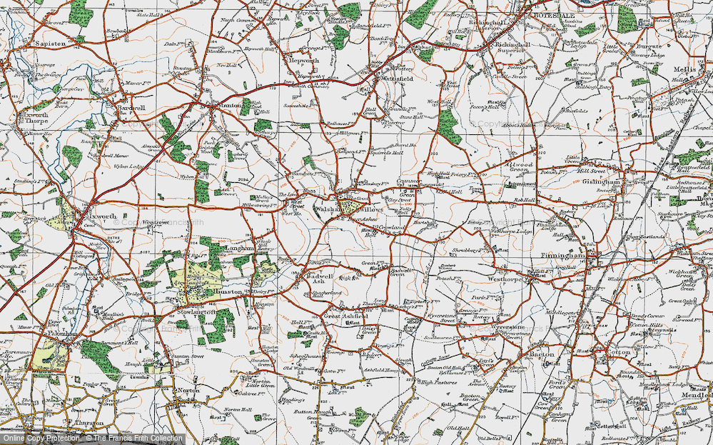 Old Map of Four Ashes, 1920 in 1920