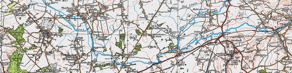 Old map of Four Foot in 1919