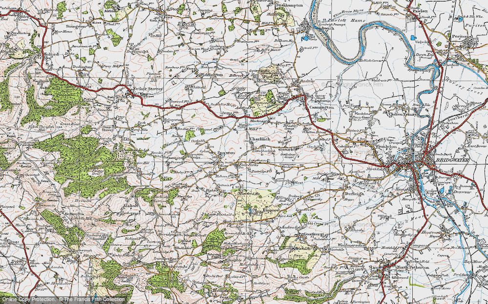 Old Map of Four Forks, 1919 in 1919