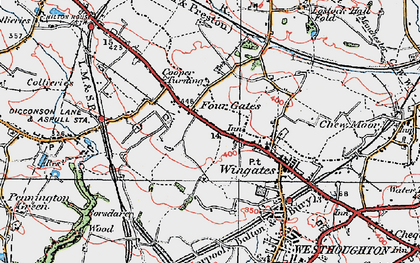 Old map of Four Gates in 1924