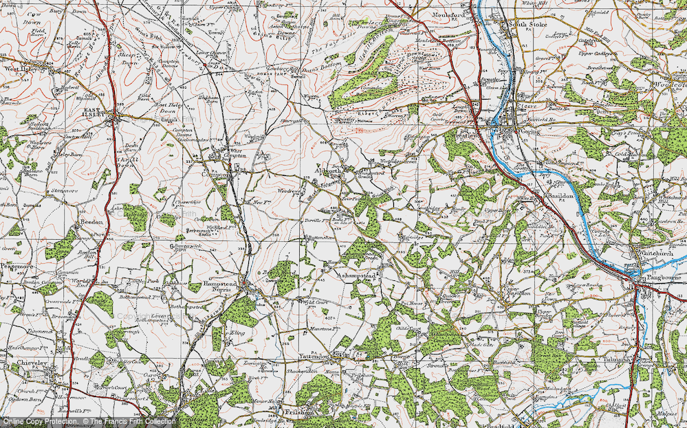 Old Map of Four Points, 1919 in 1919