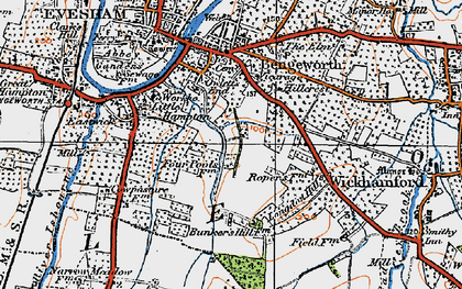 Old map of Four Pools in 1919