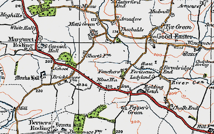 Old map of Amadyes in 1919