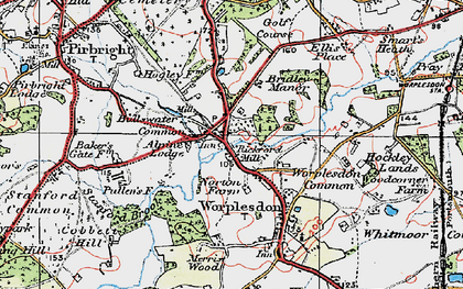 Old map of Fox Corner in 1920
