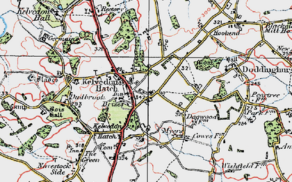 Old map of Fox Hatch in 1920
