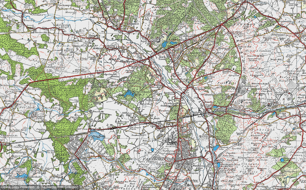 Old Map of Fox Lane, 1919 in 1919