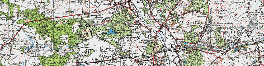 Old map of Fox Lane in 1919