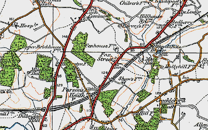 Old map of Ardleigh Reservoir in 1921