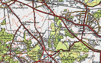 Old map of Foxbury in 1920