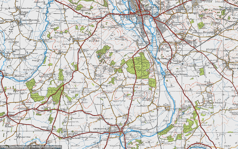 Old Map of Foxcombe Hill, 1919 in 1919