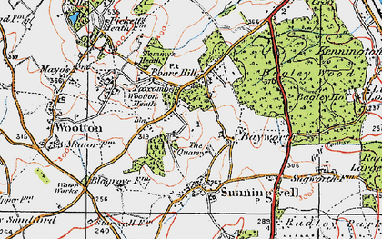 Old map of Foxcombe Hill in 1919