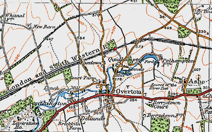 Old map of Foxdown in 1919