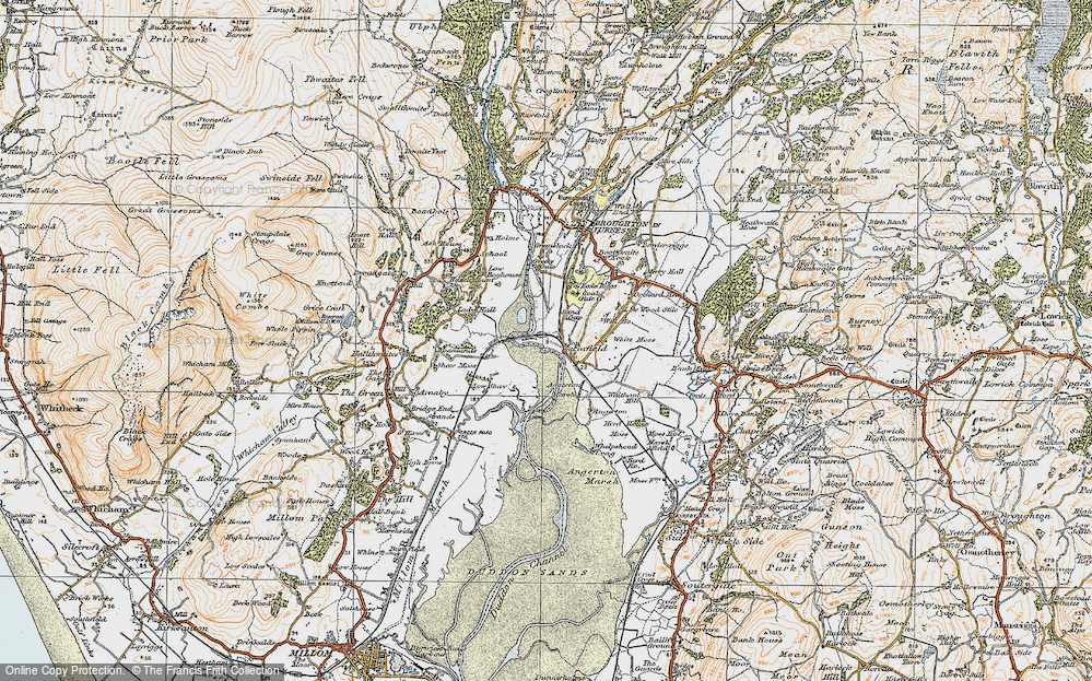 Old Map of Historic Map covering Angerton in 1925