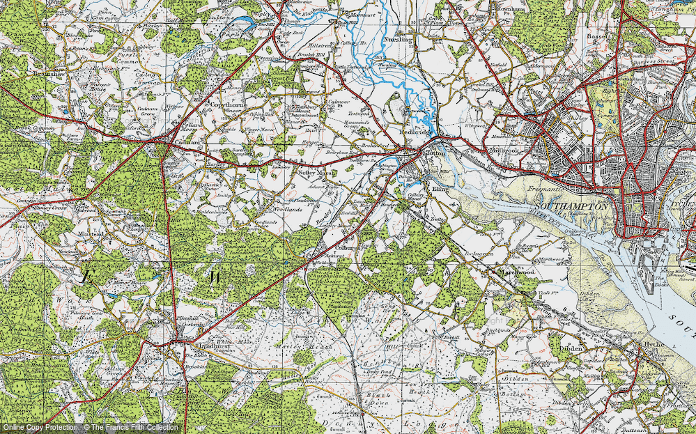 Old Map of Foxhills, 1919 in 1919