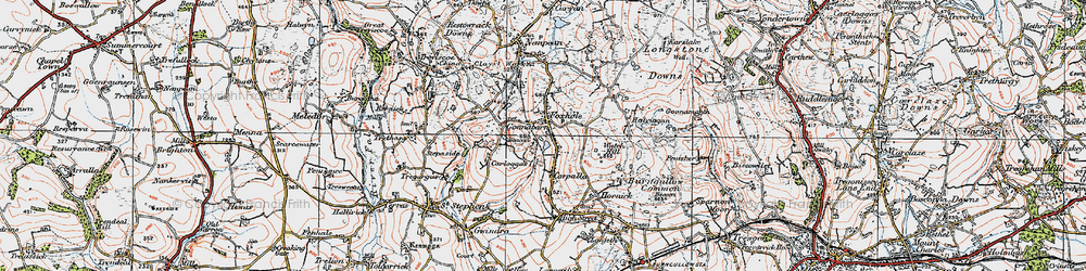 Old map of Foxhole in 1919