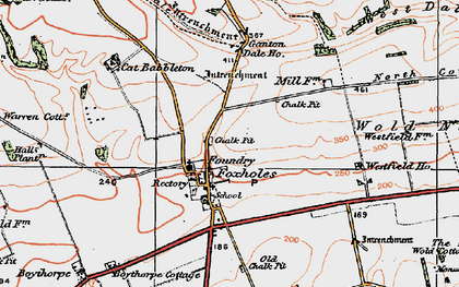 Old map of Foxholes in 1924