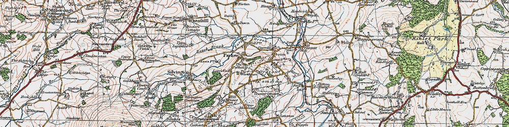 Old map of Foxholes, The in 1921