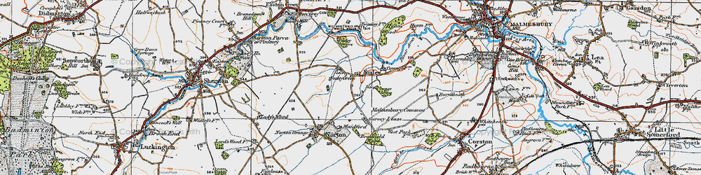Old map of Foxley in 1919