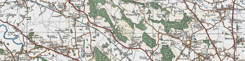 Old map of Bache Wood in 1920
