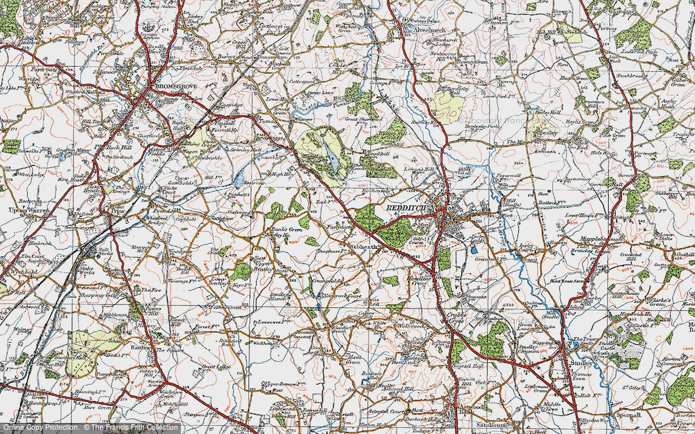 Old Map of Foxlydiate, 1919 in 1919
