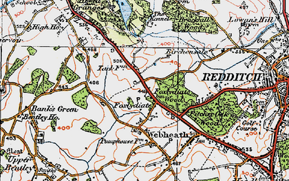 Old map of Foxlydiate in 1919