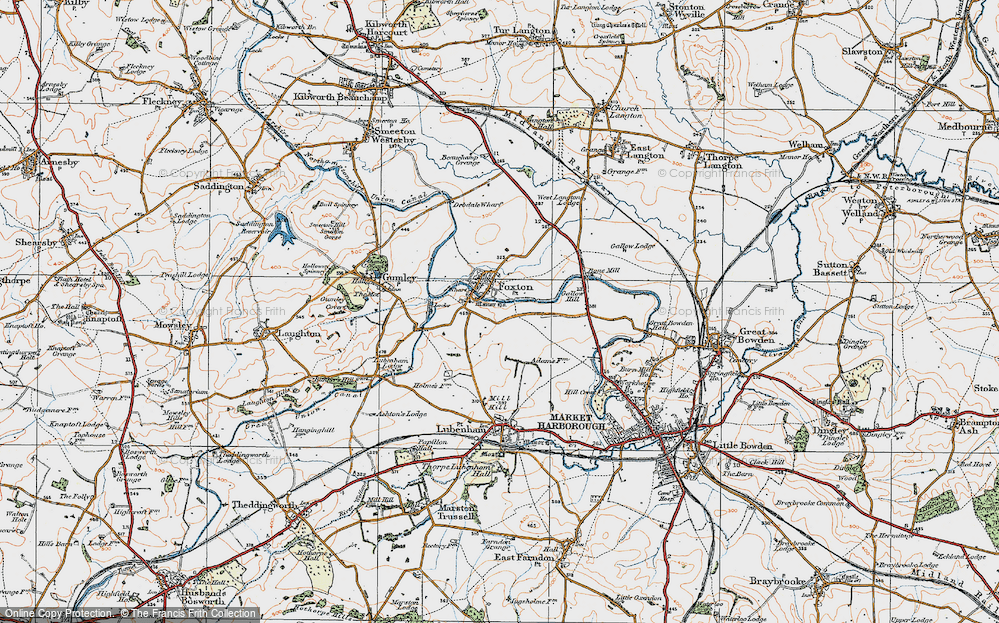 Old Map of Foxton, 1920 in 1920