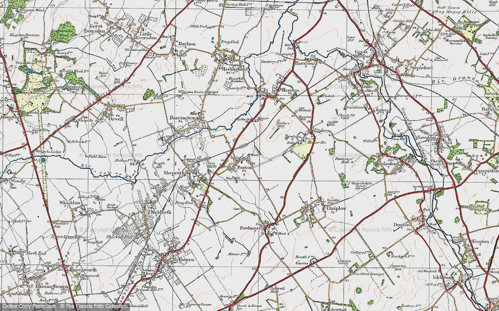 Old Map of Foxton, 1920 in 1920