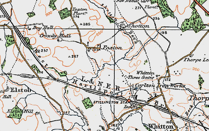 Old map of Foxton in 1925