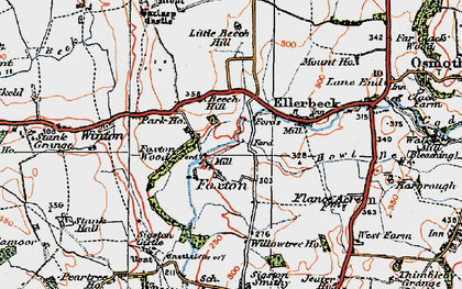 Old map of Foxton in 1925