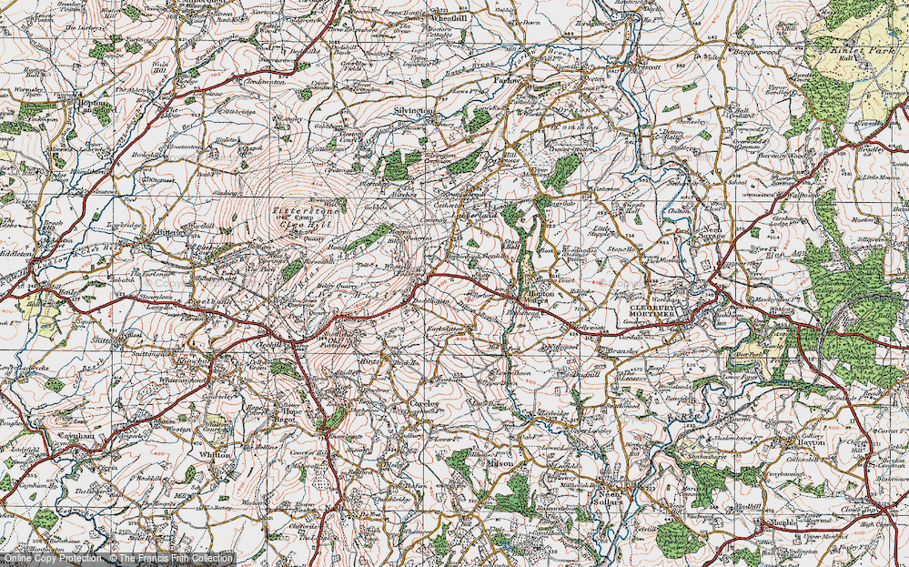 Old Map of Foxwood, 1921 in 1921