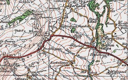 Old map of Foxwood in 1921