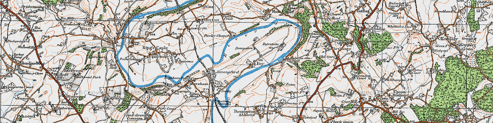 Old map of Foy in 1919