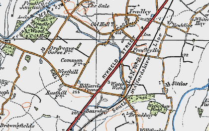 Old map of Fradley South in 1921