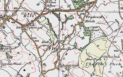 Old map of Fradswell in 1921