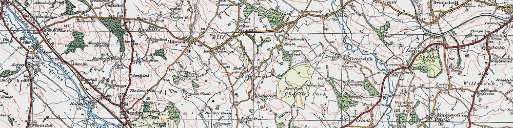 Old map of Fradswell in 1921