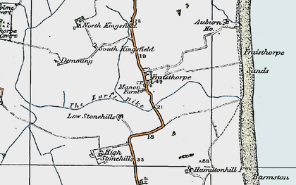 Old map of Fraisthorpe in 1924