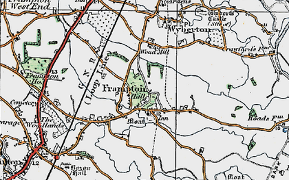 Old map of Frampton in 1922