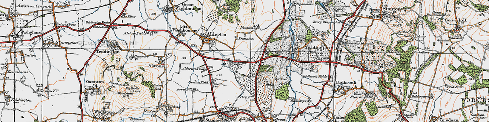 Old map of Frampton Court in 1919