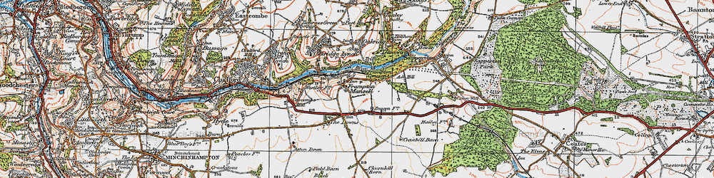 Old map of Frampton Mansell in 1919