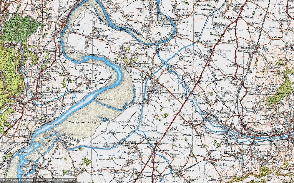 Old Map of Frampton On Severn, 1919 in 1919