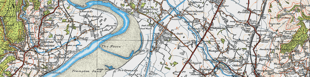 Old map of Frampton On Severn in 1919