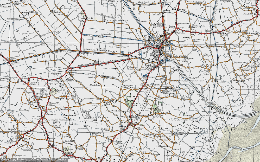 Old Map of Frampton West End, 1922 in 1922
