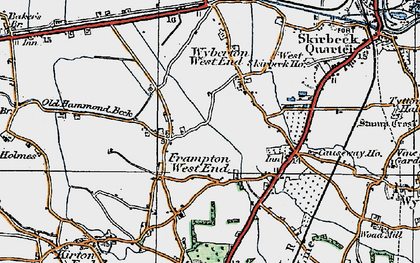 Old map of Frampton West End in 1922