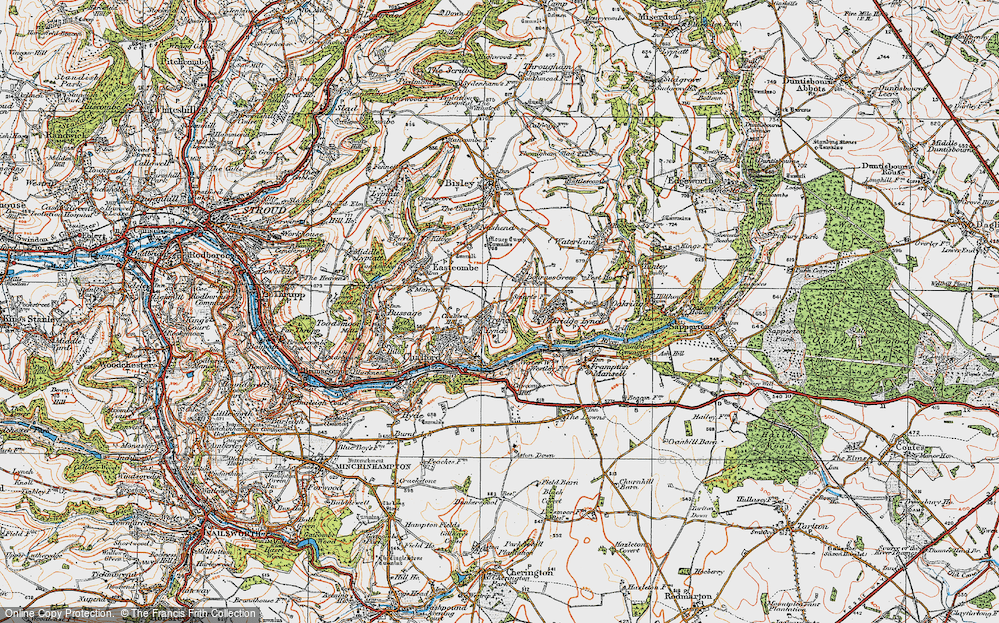 Old Map of France Lynch, 1919 in 1919