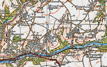 Old map of France Lynch in 1919