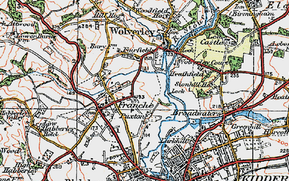 Old map of Franche in 1921