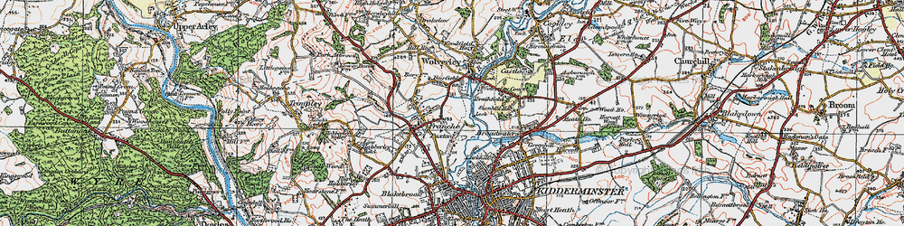 Old map of Franche in 1921